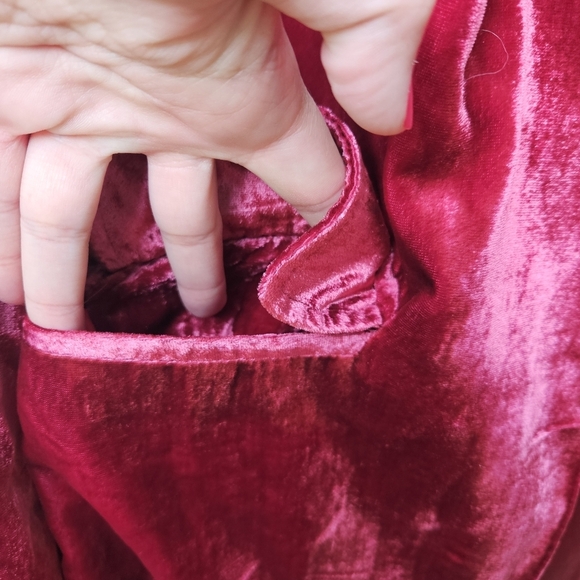 Torrid raspberry crushed velvet single button blazer size 2 2X - Picture 5 of 7